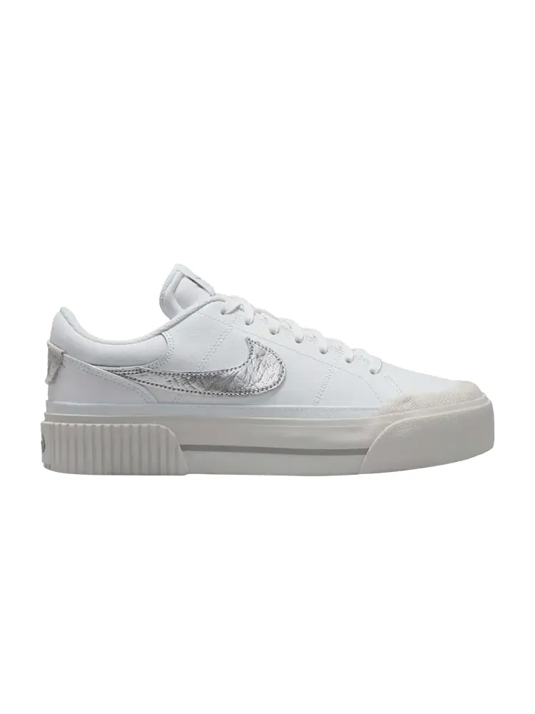 Кроссовки Wmns Court Legacy Lift 'White Metallic Silver' — изображение 1 из 1