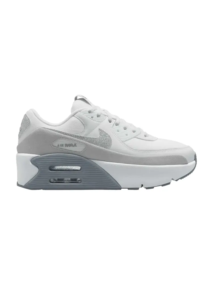 Кроссовки Nike Wmns Air Max 90 LV8 Glitter Swoosh — изображение 1 из 1, серебристый
