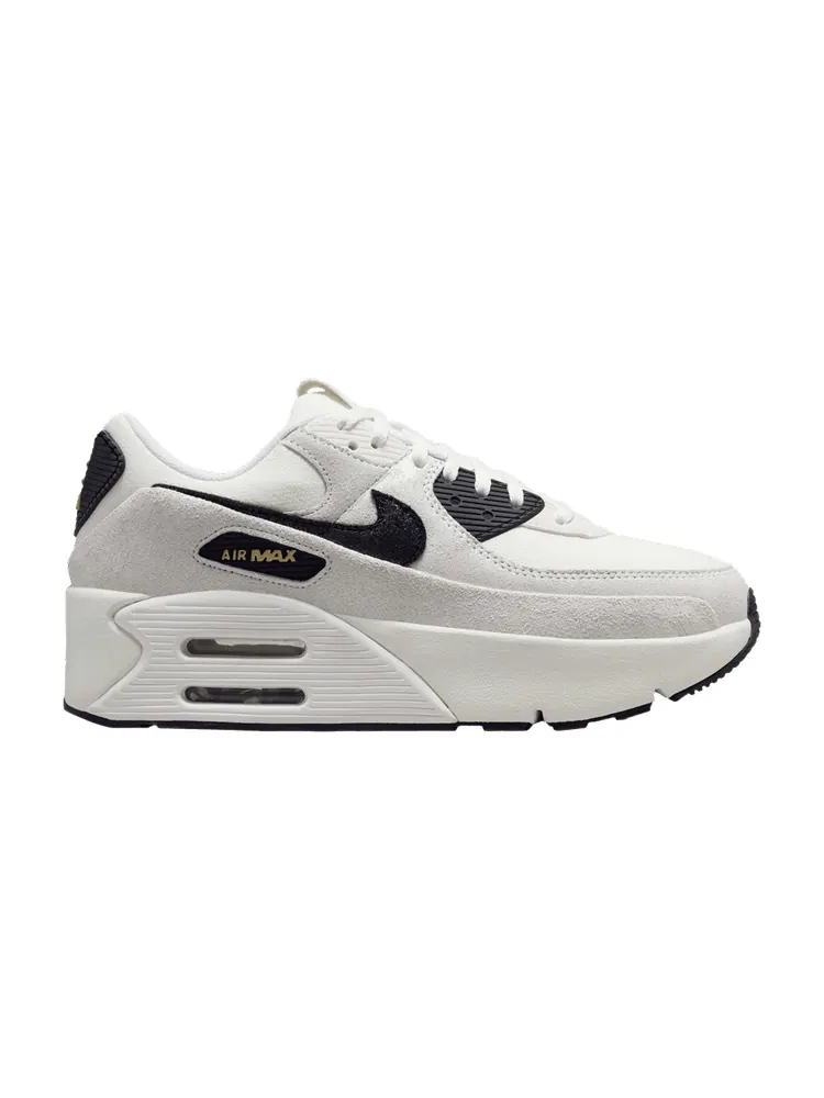 Кроссовки Wmns Air Max 90 LV8 'White Metallic Gold Black' — изображение 1 из 1