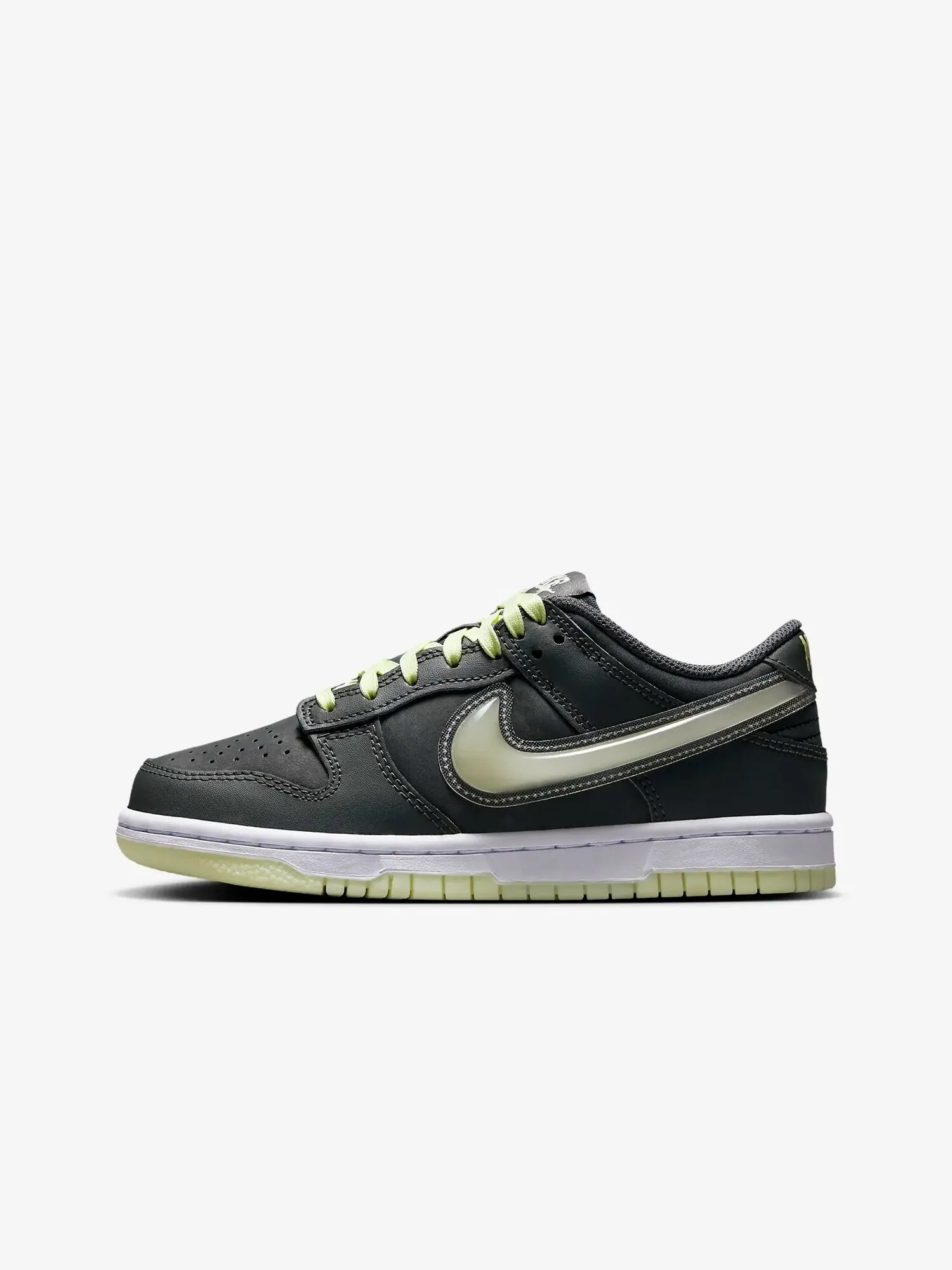 Кроссовки для подростков Nike Dunk Low GS Halloween - Glow In The Dark — изображение 1 из 11, темно-серый