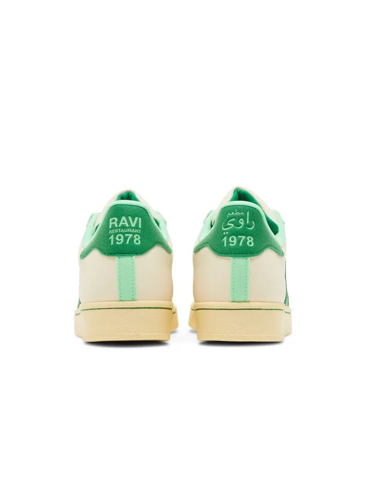 Кроссовки adidas Ravi Restaurant x Superstar 'Ecru Tint Green' — изображение 7 из 9, зеленый/зеленый