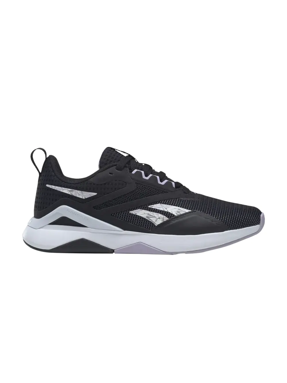 Кроссовки Wmns Nanoflex TR 2.0 Reebok — изображение 1 из 1, черный/белый/фиолетовый