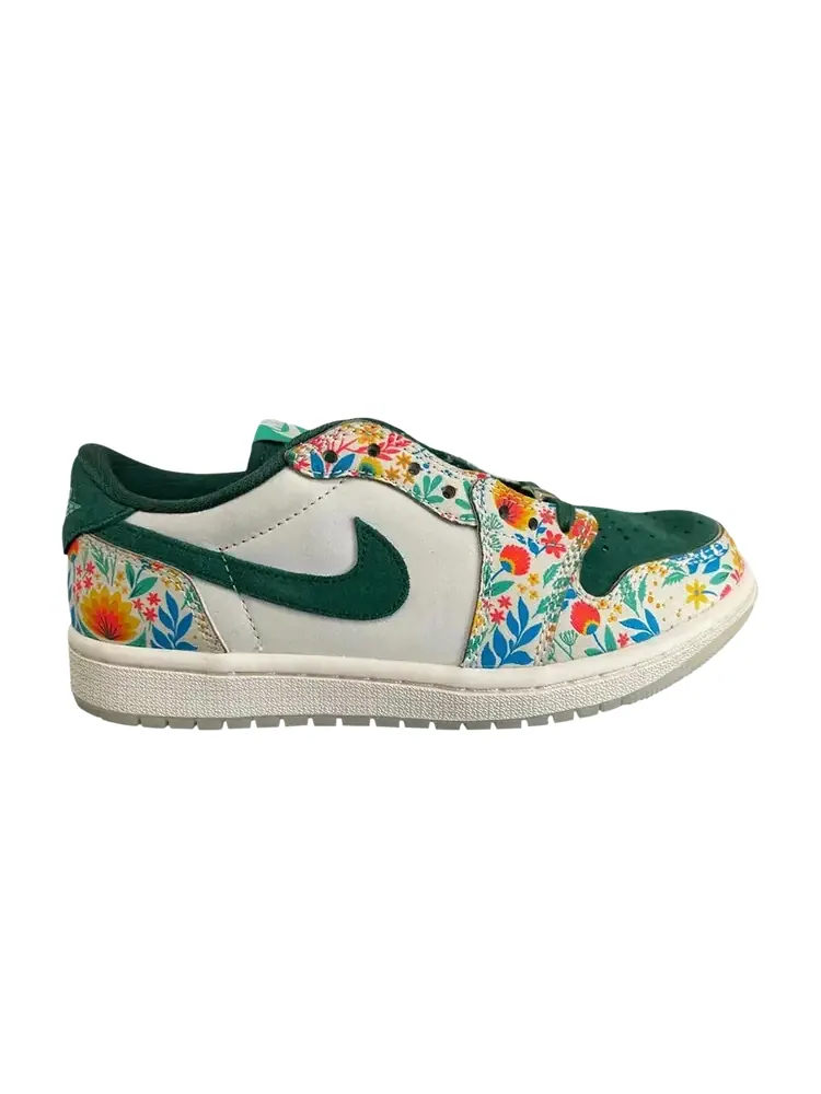Кроссовки Jayson Tatum x Air Jordan 1 Retro Low OG 'Welcome to the Garden Pack' — изображение 1 из 1, зеленый
