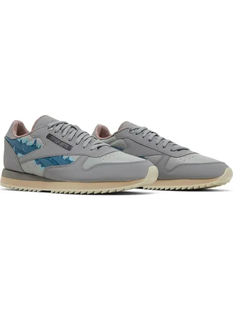 Кроссовки jurassic world x classic leather ripple 'blue and beta' Reebok — изображение 8 из 8, серый