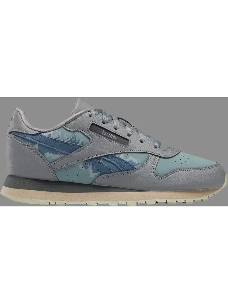 Кроссовки jurassic world x classic leather big kid 'blue and beta' Reebok — изображение 1 из 1, серый