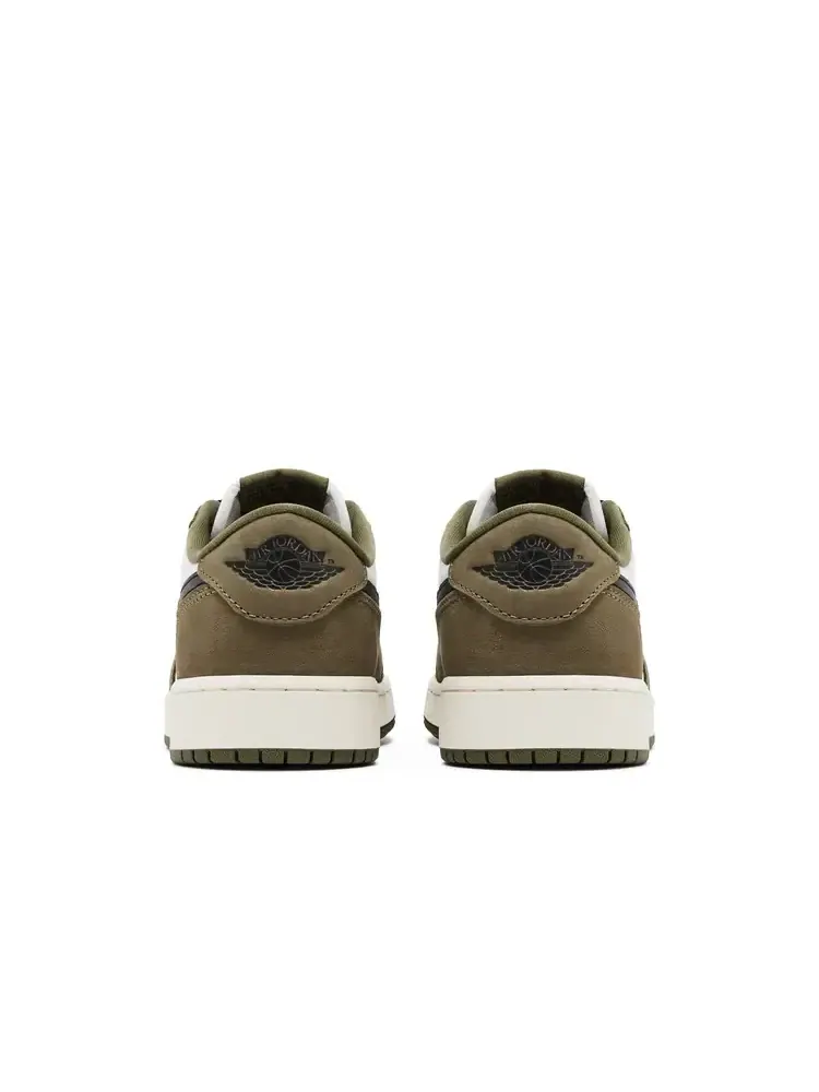 Air Jordan 1 Low GS 'Medium Olive' — изображение 6 из 8, зеленый