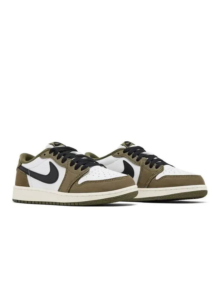 Air Jordan 1 Low GS 'Medium Olive' — изображение 8 из 8, зеленый