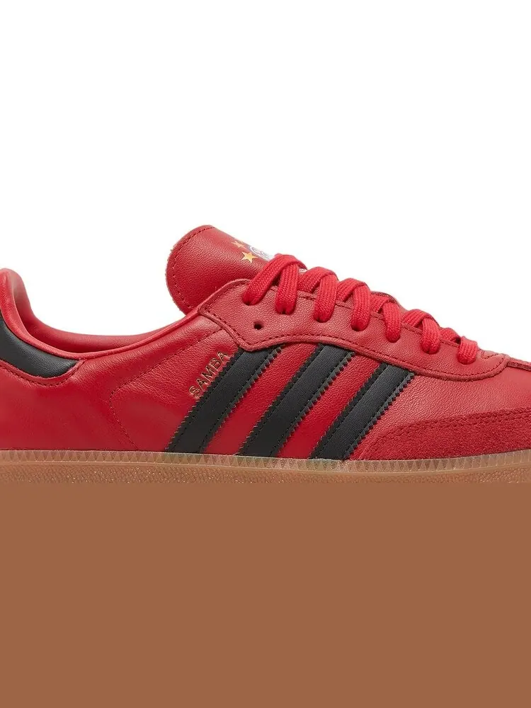 Кроссовки Adidas FC Bayern Munich x Samba Team 'Power Red Black' — изображение 2 из 8, красный
