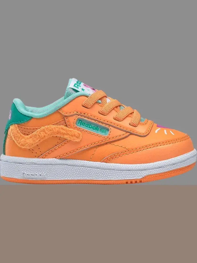 Кроссовки peppa pig x club c toddler 'candy cat' Reebok, апельсин — изображение 1 из 1, оранжевый