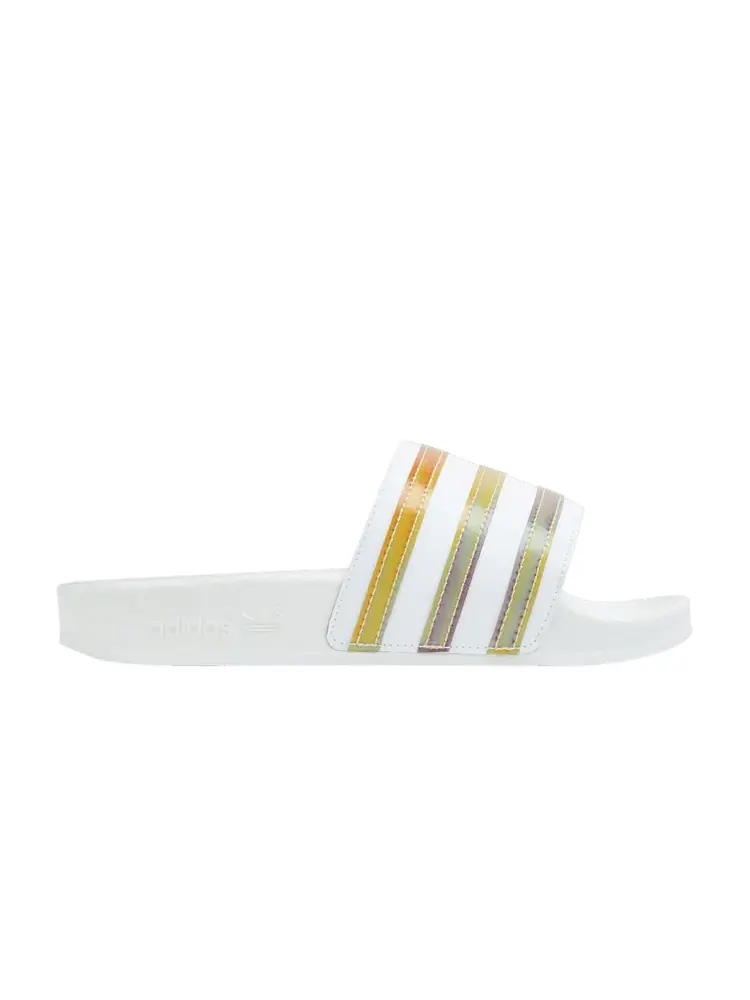 Сандалии adidas Adilette Slide J 'White Multi-Color' — изображение 1 из 1, белый/мульти-/белый