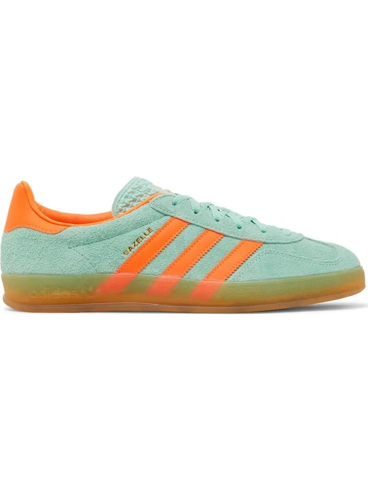 Кроссовки Wmns Gazelle Indoor 'Pulse Mint Solar Orange' — изображение 1 из 4, зеленый