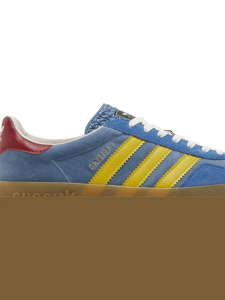 Лимитированные кроссовки Adidas Gucci x Gazelle 'Light Blue Suede' — изображение 2 из 8, светлый синий