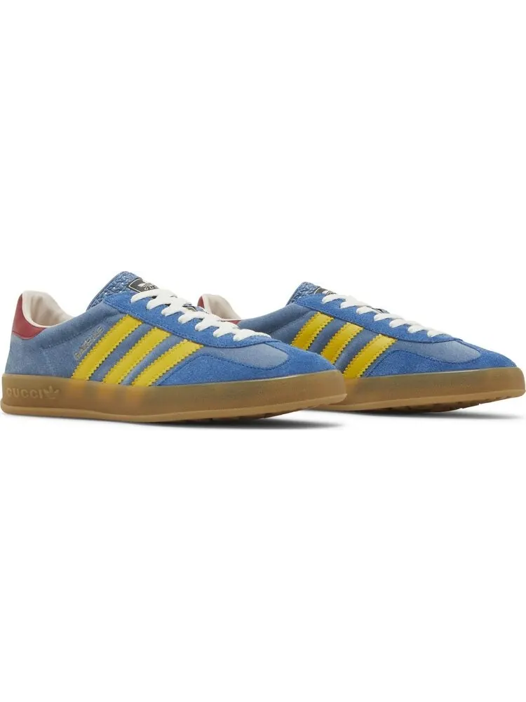Лимитированные кроссовки Adidas Gucci x Gazelle 'Light Blue Suede' — изображение 8 из 8, светлый синий