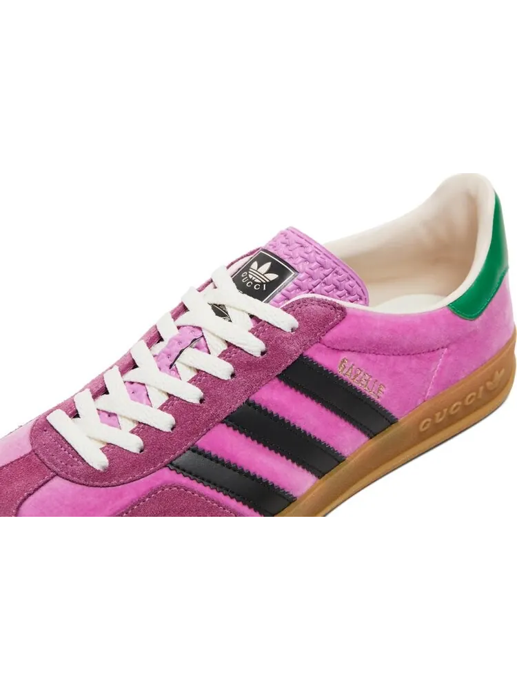 Лимитированные кроссовки Adidas Gucci x Gazelle 'Pink Velvet' — изображение 1 из 2, розовый