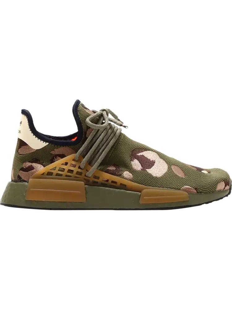 Кроссовки Adidas Pharrell x NMD Human Race 'Animal Print - Olive' — изображение 1 из 1, зеленый