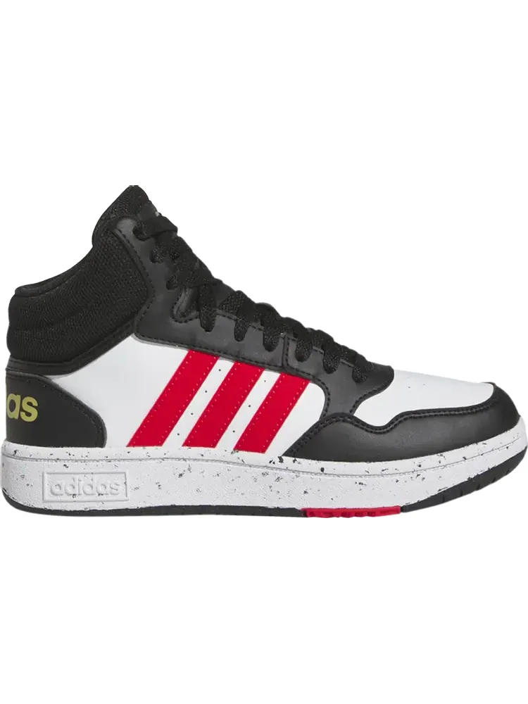 Кроссовки Adidas Hoops Mid J 'Black White Vivid Red' — изображение 1 из 1, черный