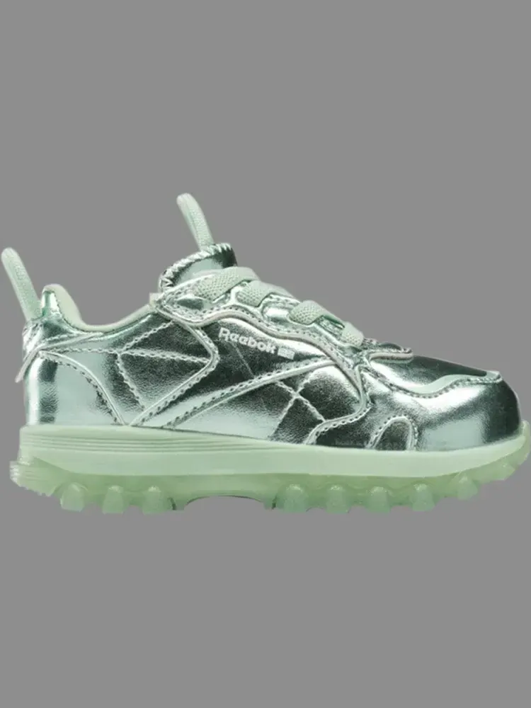 Кроссовки cardi b x classic leather toddler 'semi pixel mint' Reebok — изображение 1 из 1, зеленый