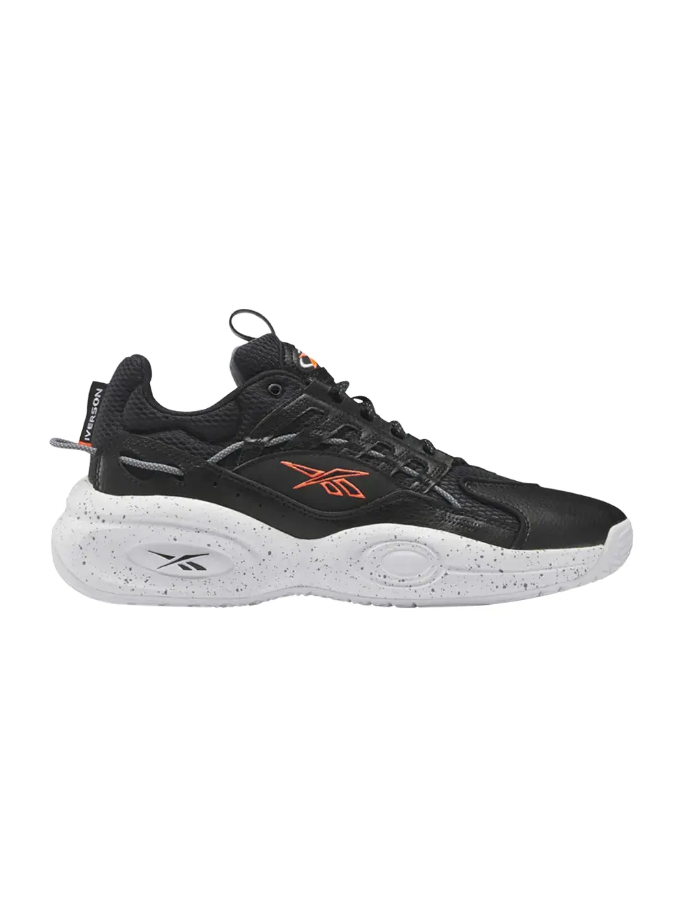 Кроссовки Solution Mid Reebok — изображение 1 из 1, черный/белый/оранжевый