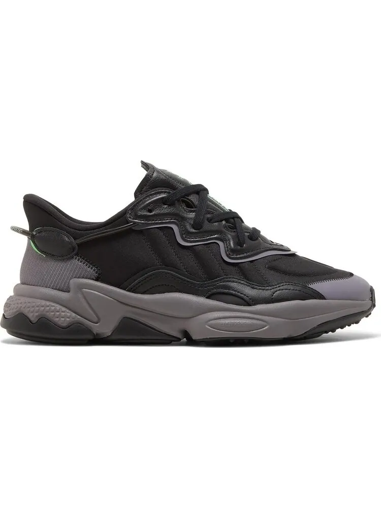 Кроссовки Adidas Ozweego 'Black Charcoal Screaming Green' — изображение 1 из 8, черный
