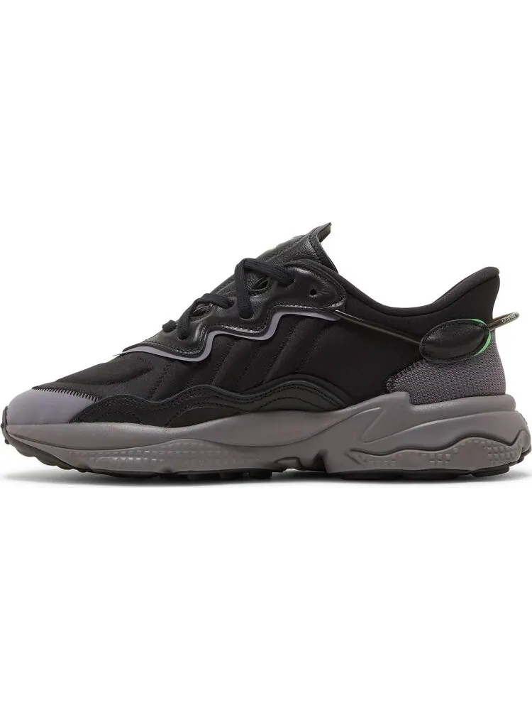 Кроссовки Adidas Ozweego 'Black Charcoal Screaming Green' — изображение 3 из 8, черный