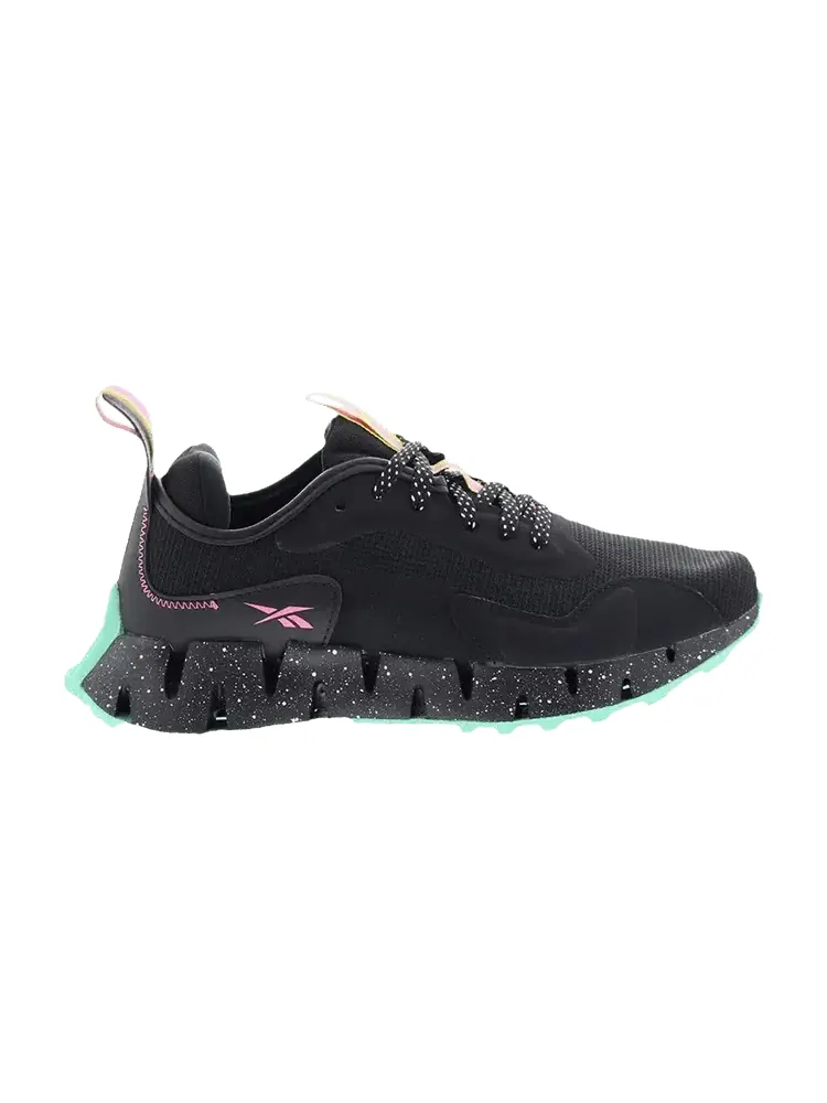 Кроссовки Reebok Wmns Zig Dynamica Adventure 'Black True Pink' — изображение 1 из 1, черный/розовый/желтый