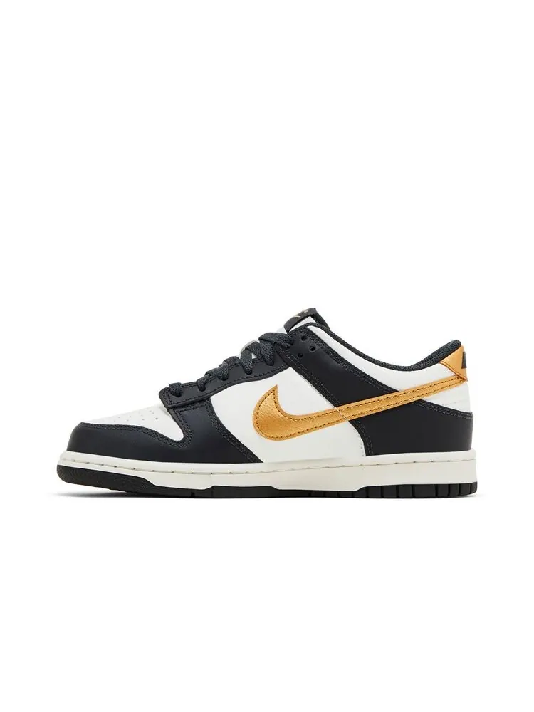Кроссовки Nike Dunk Low GS Anthracite Metallic Gold — изображение 3 из 6, металлик золотистый