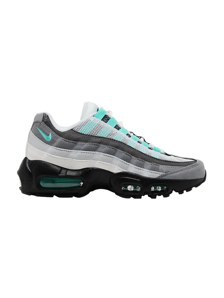 Кроссовки Nike Air Max 95 GS 'Hyper Turquoise' — изображение 1 из 9, белый//серый/серый/серый