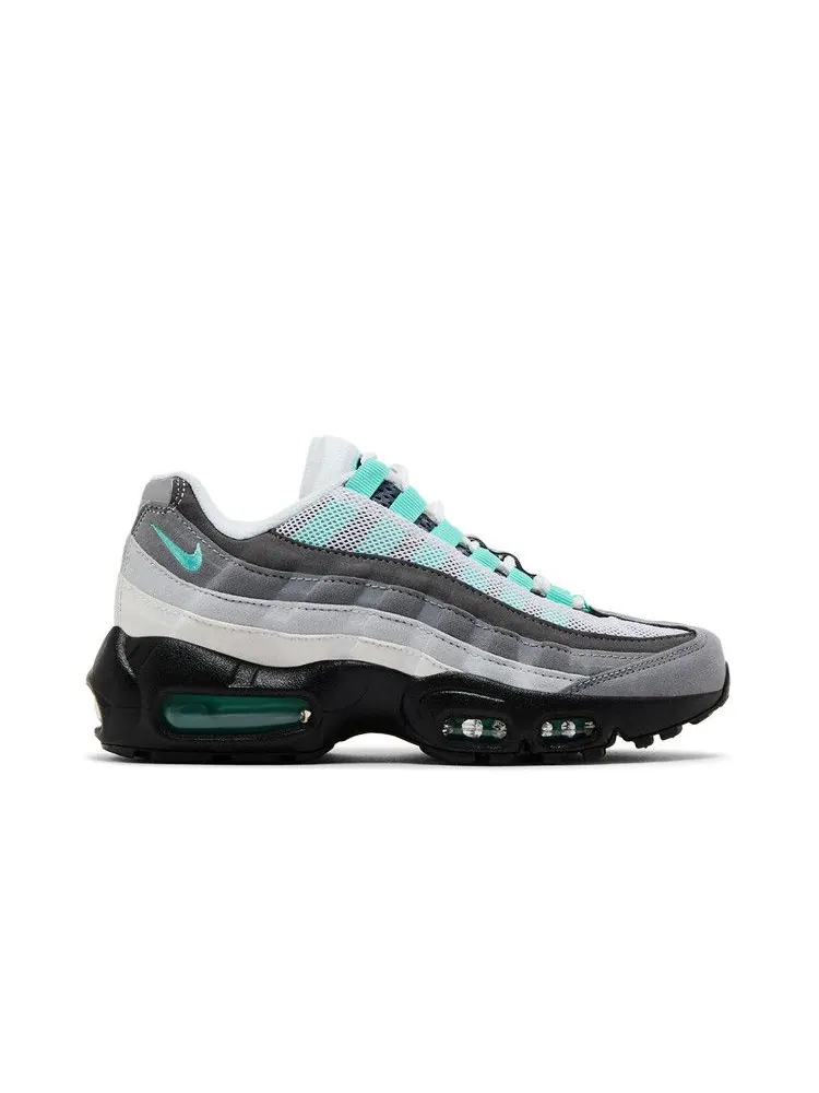 Кроссовки Nike Air Max 95 GS 'Hyper Turquoise' — изображение 2 из 9, белый//серый/серый/серый