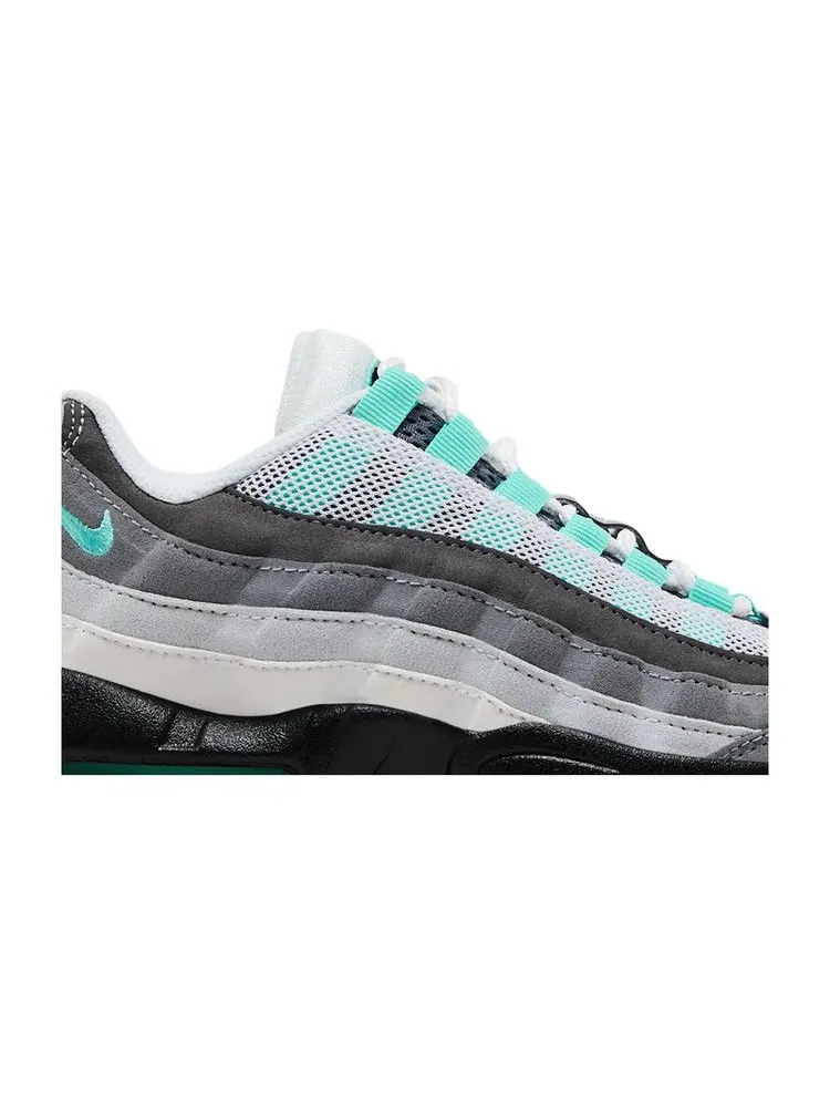 Кроссовки Nike Air Max 95 GS 'Hyper Turquoise' — изображение 3 из 9, белый//серый/серый/серый