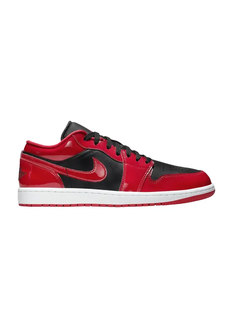 Кроссовки Air Jordan Wmns Air Jordan 1 Low 'Patent Varsity Red Black' — изображение 1 из 1, черный/белый/красный
