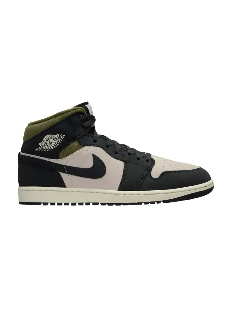 Кроссовки Air Jordan 1 Mid — изображение 1 из 1, черный оливковый
