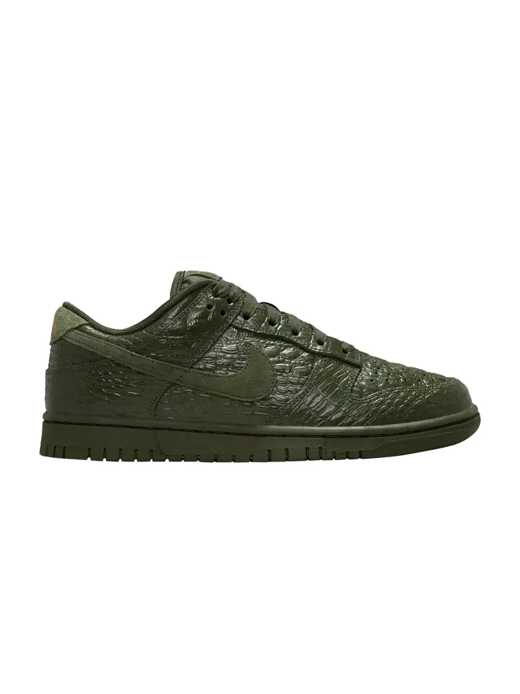 Кроссовки Nike Wmns Dunk Low, Crocodile — изображение 1 из 1, зеленый