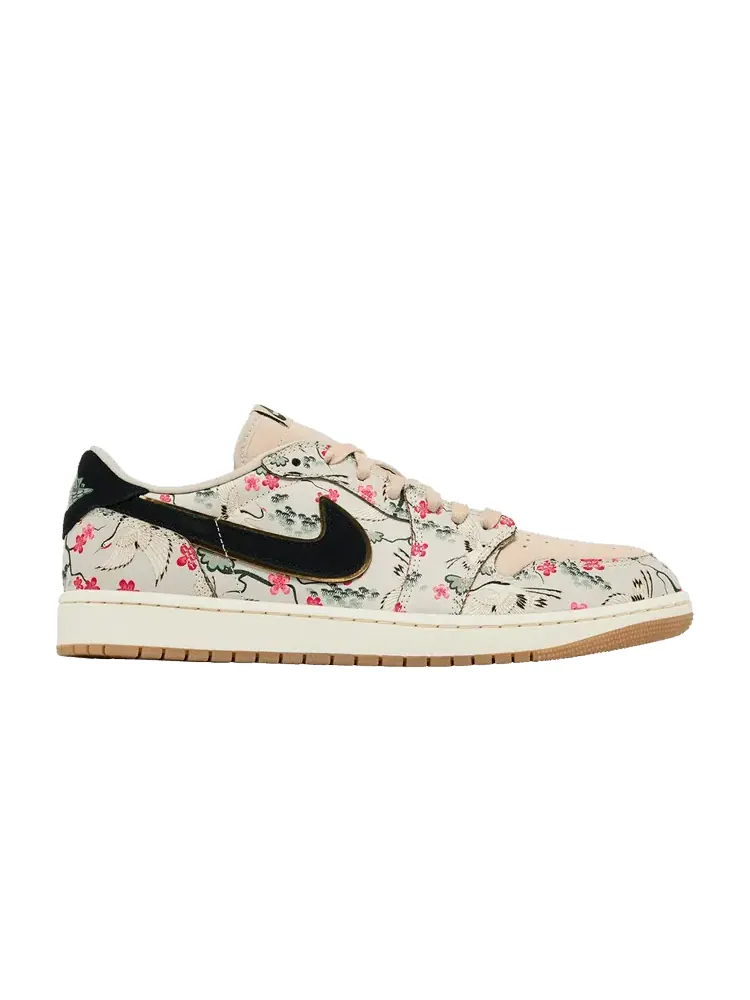 Кроссовки Air Jordan Rui Hachimura x Air Jordan 1 Retro Low OG 'Cranes' — изображение 1 из 9, черный