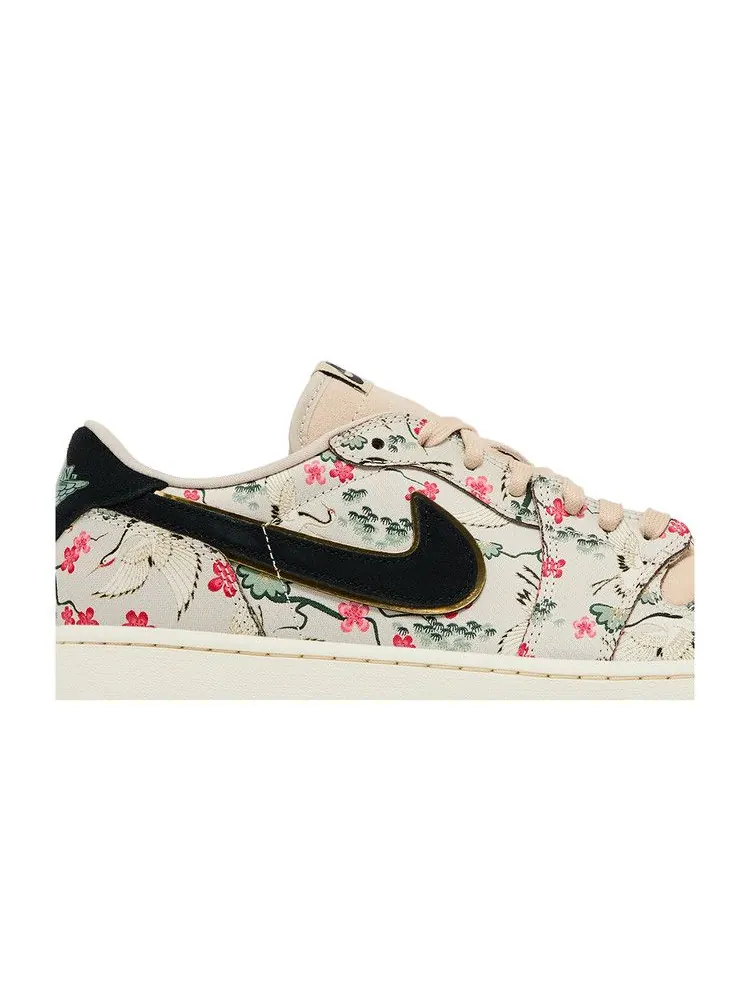 Кроссовки Air Jordan Rui Hachimura x Air Jordan 1 Retro Low OG 'Cranes' — изображение 3 из 9, черный