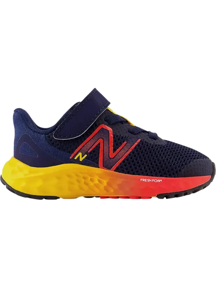Кроссовки New Balance Fresh Foam Arishi v4 Bungee Lace Toddler Wide 'Navy Red Egg Yolk' — изображение 1 из 1, синий