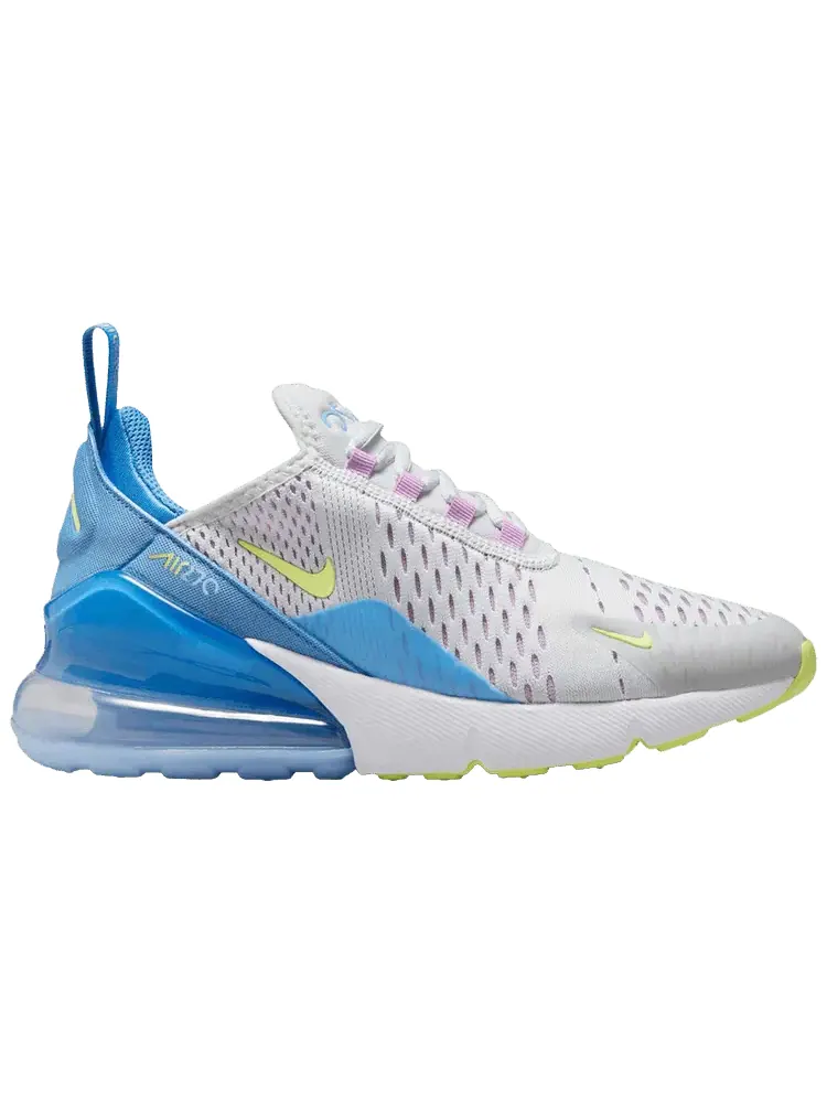 Кроссовки Nike Air Max 270 GS 'Pure Platinum Blue Light Lemon Twist' — изображение 1 из 1, платиновый синий светлый