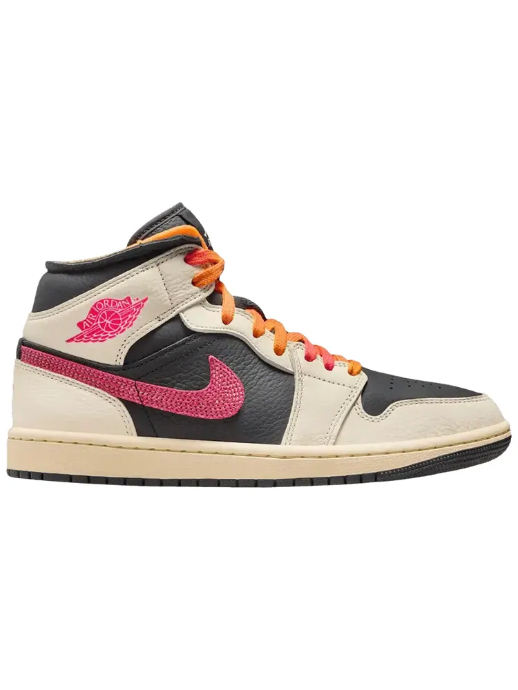 Женские кроссовки Air Jordan 1 Mid SE Edge — изображение 1 из 1, черный