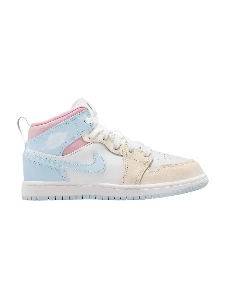Air Jordan Jordan 1 Mid SE PS 'Half Blue Pale Ivory' — изображение 1 из 1, белый