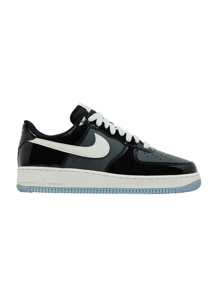 Кроссовки Nike Air Force 1 Low 'Black Iron Grey Patent' — изображение 1 из 9, черный/синий/серый
