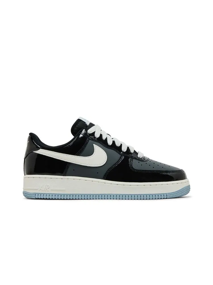 Кроссовки Nike Air Force 1 Low 'Black Iron Grey Patent' — изображение 2 из 9, черный/синий/серый