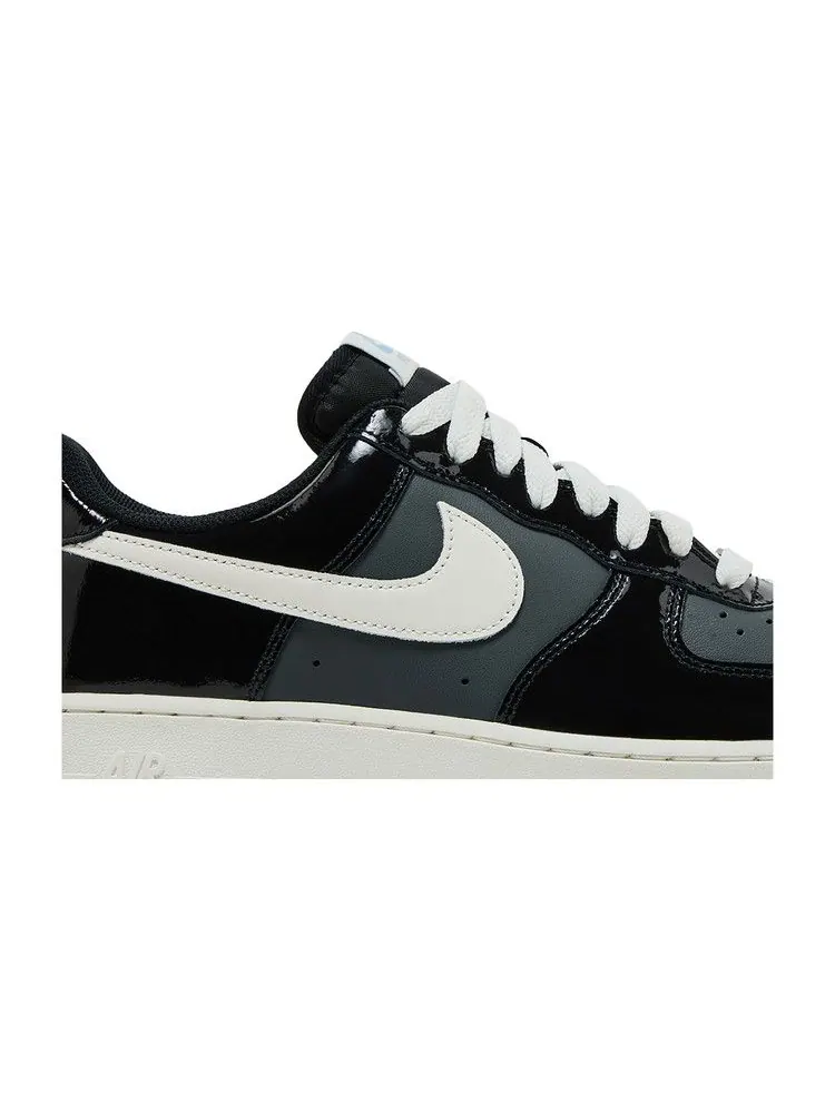 Кроссовки Nike Air Force 1 Low 'Black Iron Grey Patent' — изображение 3 из 9, черный/синий/серый