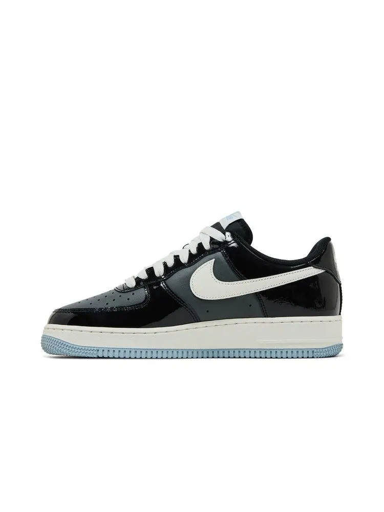 Кроссовки Nike Air Force 1 Low 'Black Iron Grey Patent' — изображение 4 из 9, черный/синий/серый