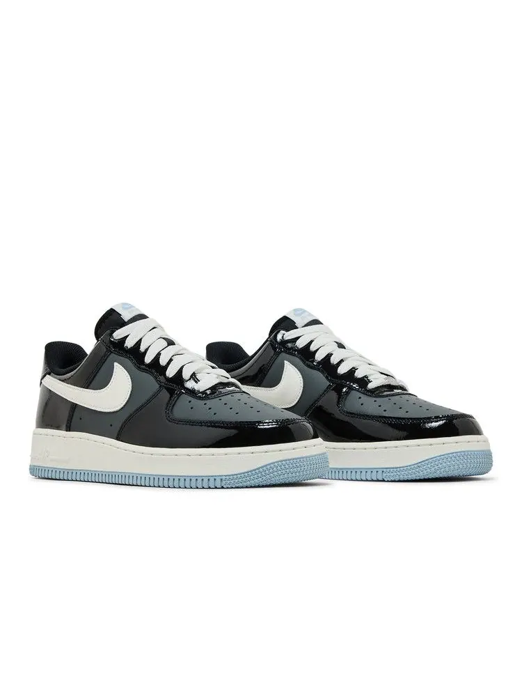 Кроссовки Nike Air Force 1 Low 'Black Iron Grey Patent' — изображение 9 из 9, черный/синий/серый