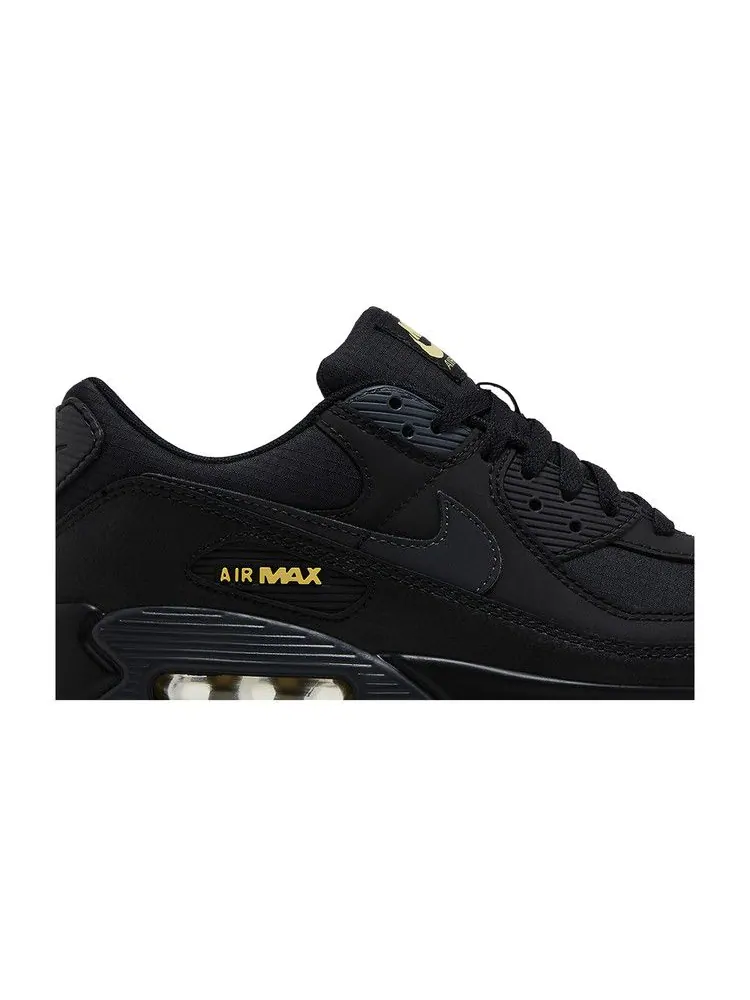 Кроссовки Nike Air Max 90 'Black Buff Gold' — изображение 3 из 9, черный/золотистый