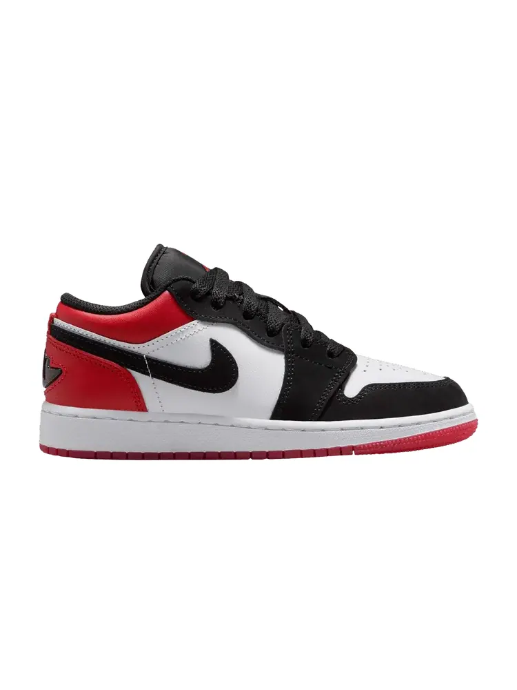 Кроссовки Air Jordan Air Jordan 1 Low SE GS 'Black Toe' — изображение 1 из 1, белый/красный/черный