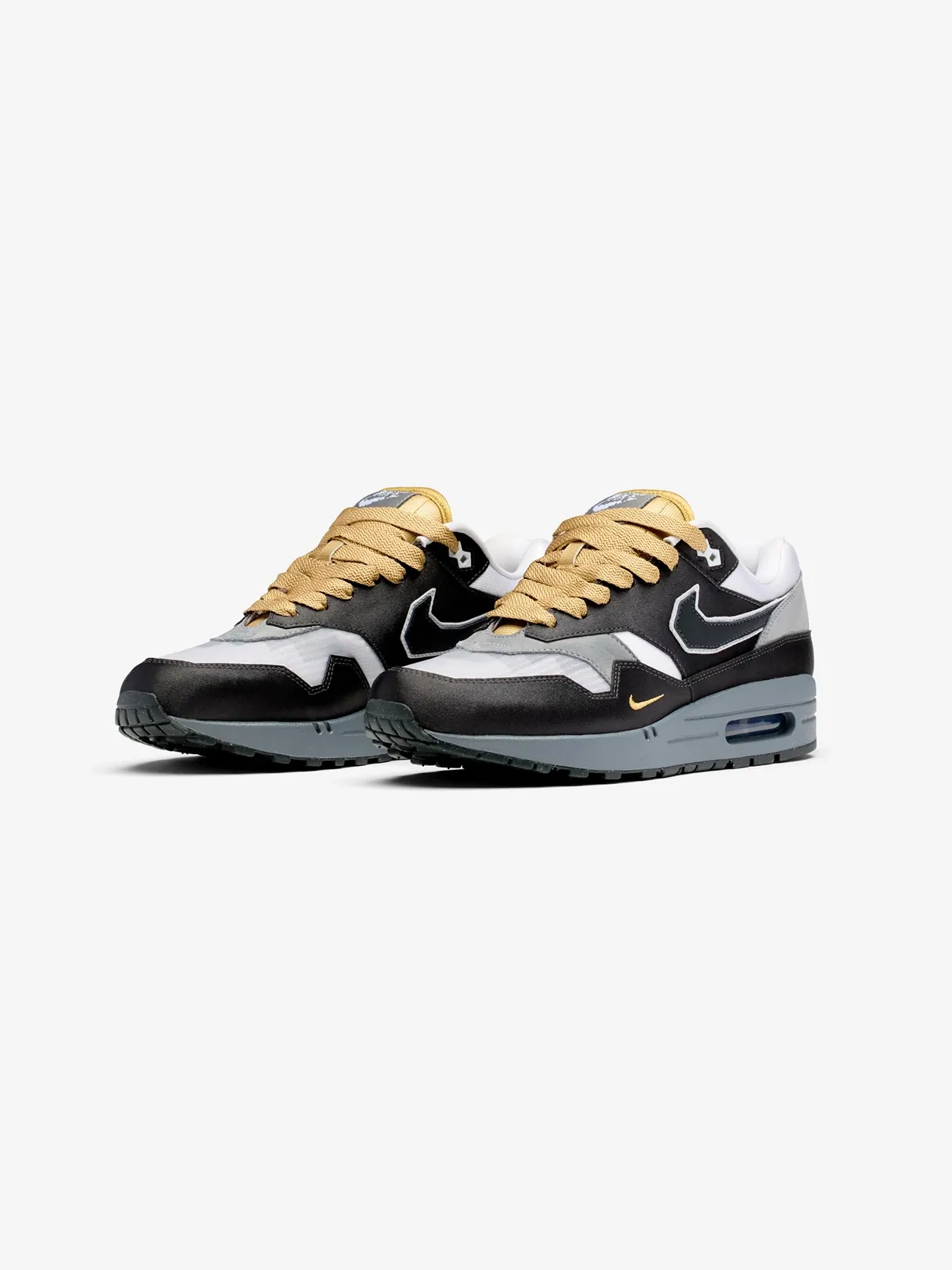 Кроссовки .SWOOSH x Nike Air Max 1 'Low Poly - Big Head Mode' — изображение 2 из 12, темно-серый/золотой