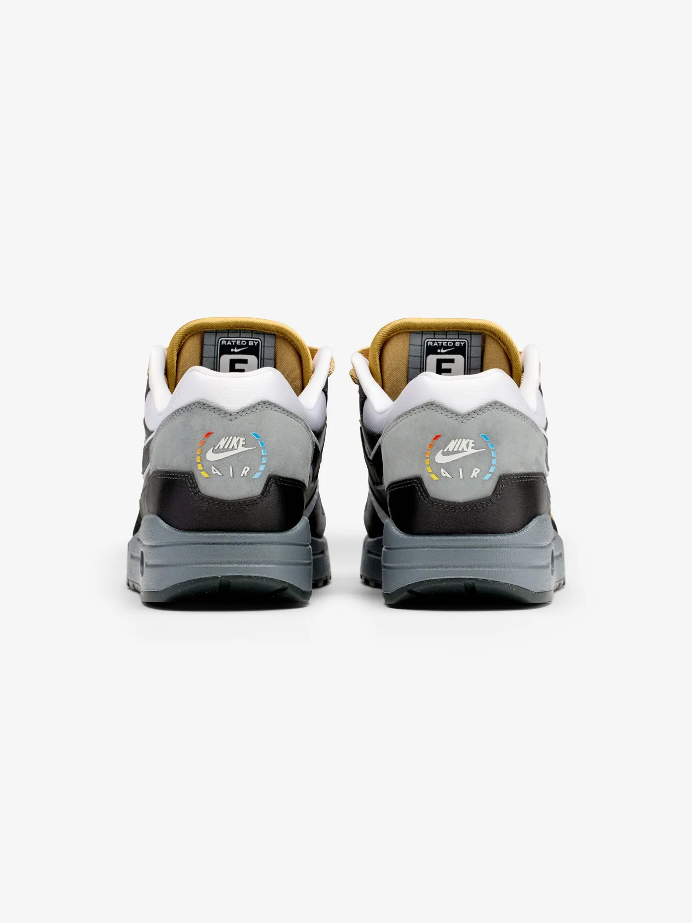 Кроссовки .SWOOSH x Nike Air Max 1 'Low Poly - Big Head Mode' — изображение 5 из 12, темно-серый/золотой