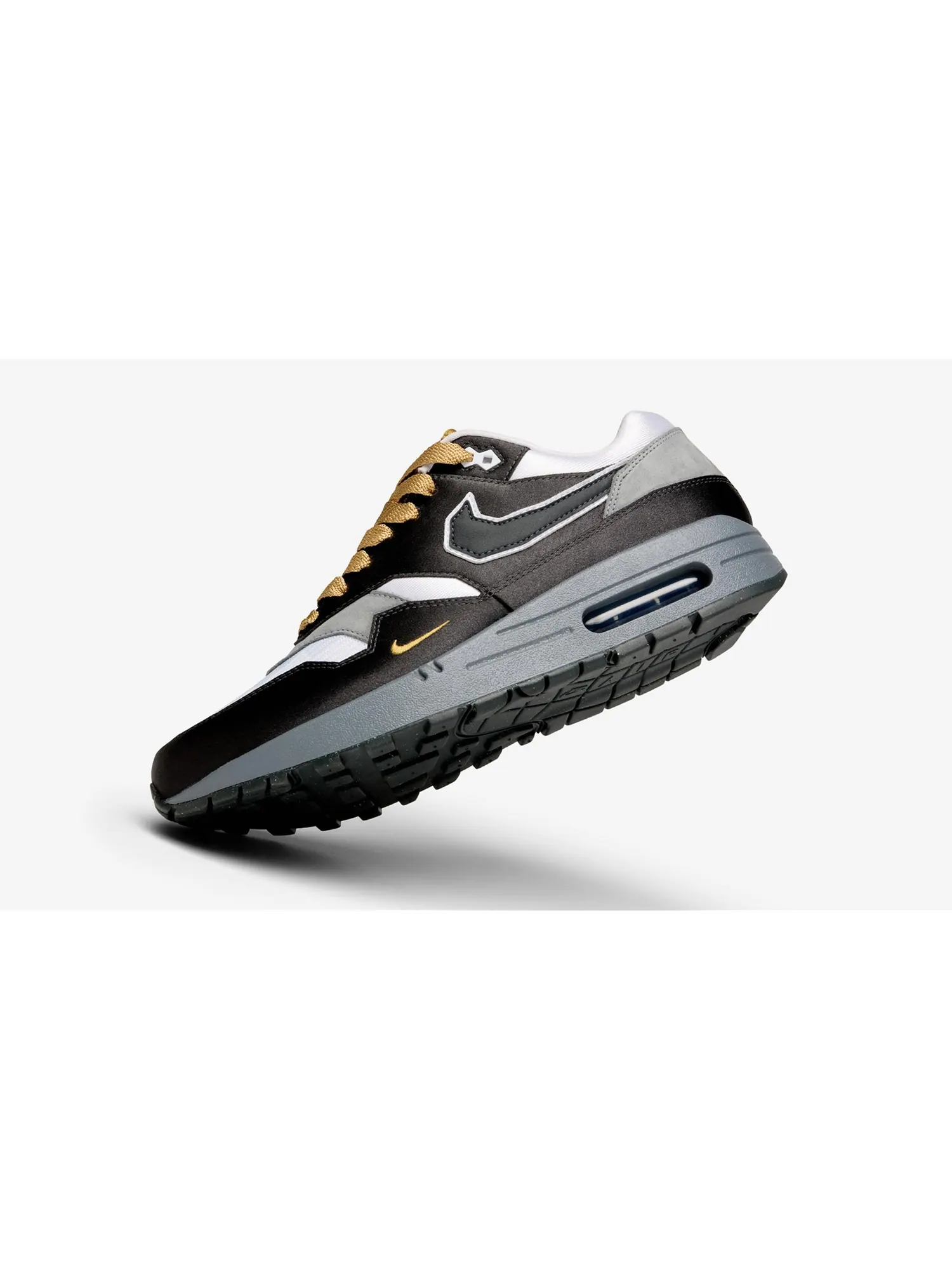 Кроссовки .SWOOSH x Nike Air Max 1 'Low Poly - Big Head Mode' — изображение 9 из 12, темно-серый/золотой