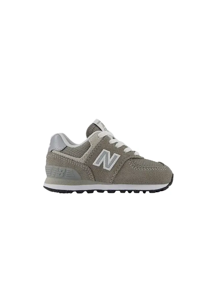Детские кроссовки New Balance 574 Lace — изображение 1 из 1, серый/белый