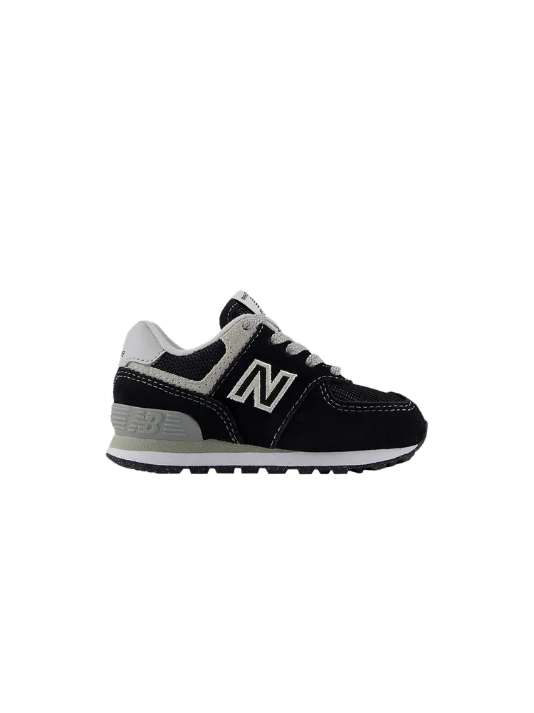 Детские кроссовки New Balance 574 Lace — изображение 1 из 1, черный/белый